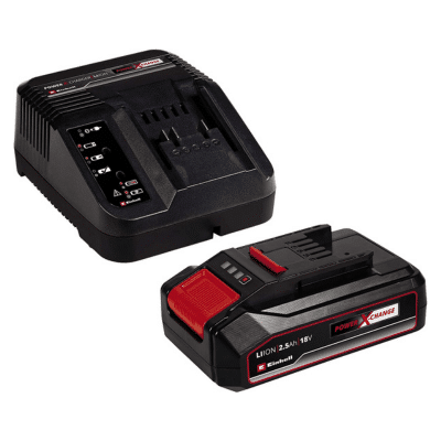Einhell PXC-Kit Inicio PXC 18V 2,5 Ah (batería y cargador, para todos los dispositivos Power X-Change, sistema de gestión de batería ABS