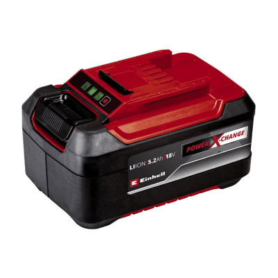Einhell batería 18V 5.2Ah Power X-Change Plus - Li-ion, 18V, para todos los dispositivos PXC, indicador de nivel de carga LED, sistema de gestión de batería